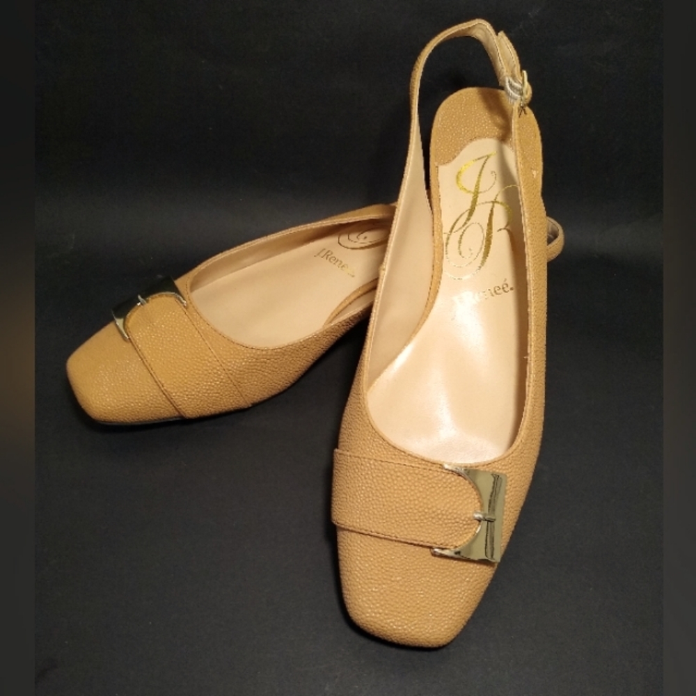 J Renee Women's Open Back Pump Heels-Size 11M